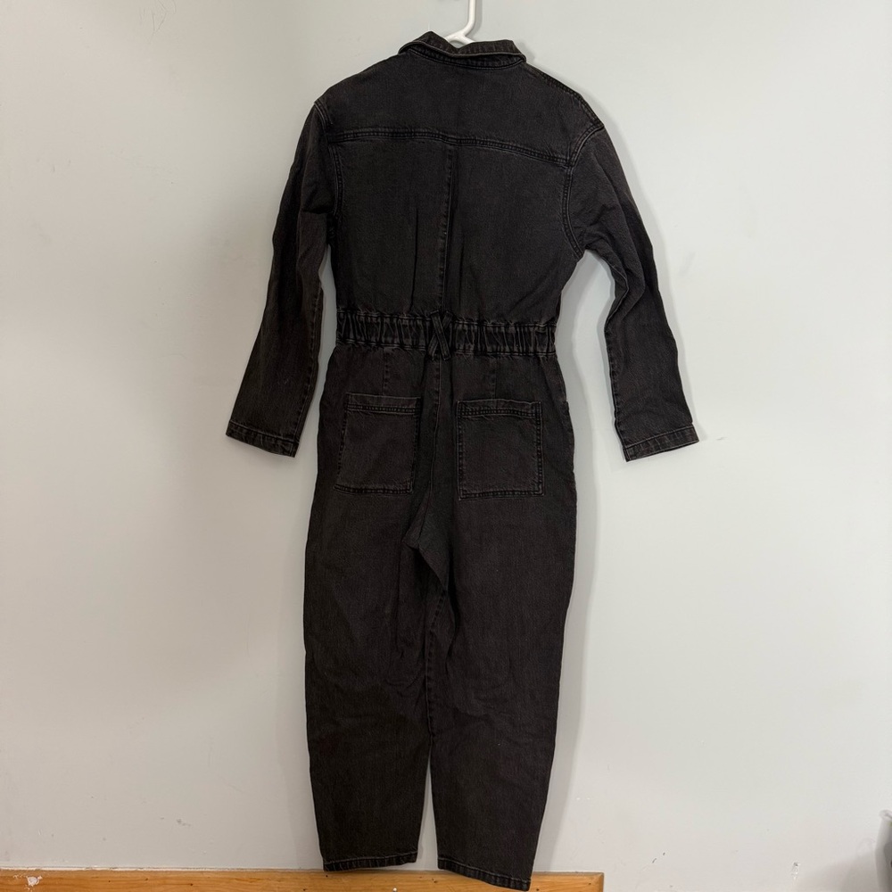 Universal Thread Black Utility Denim Jumpsuit Siz… - image 5